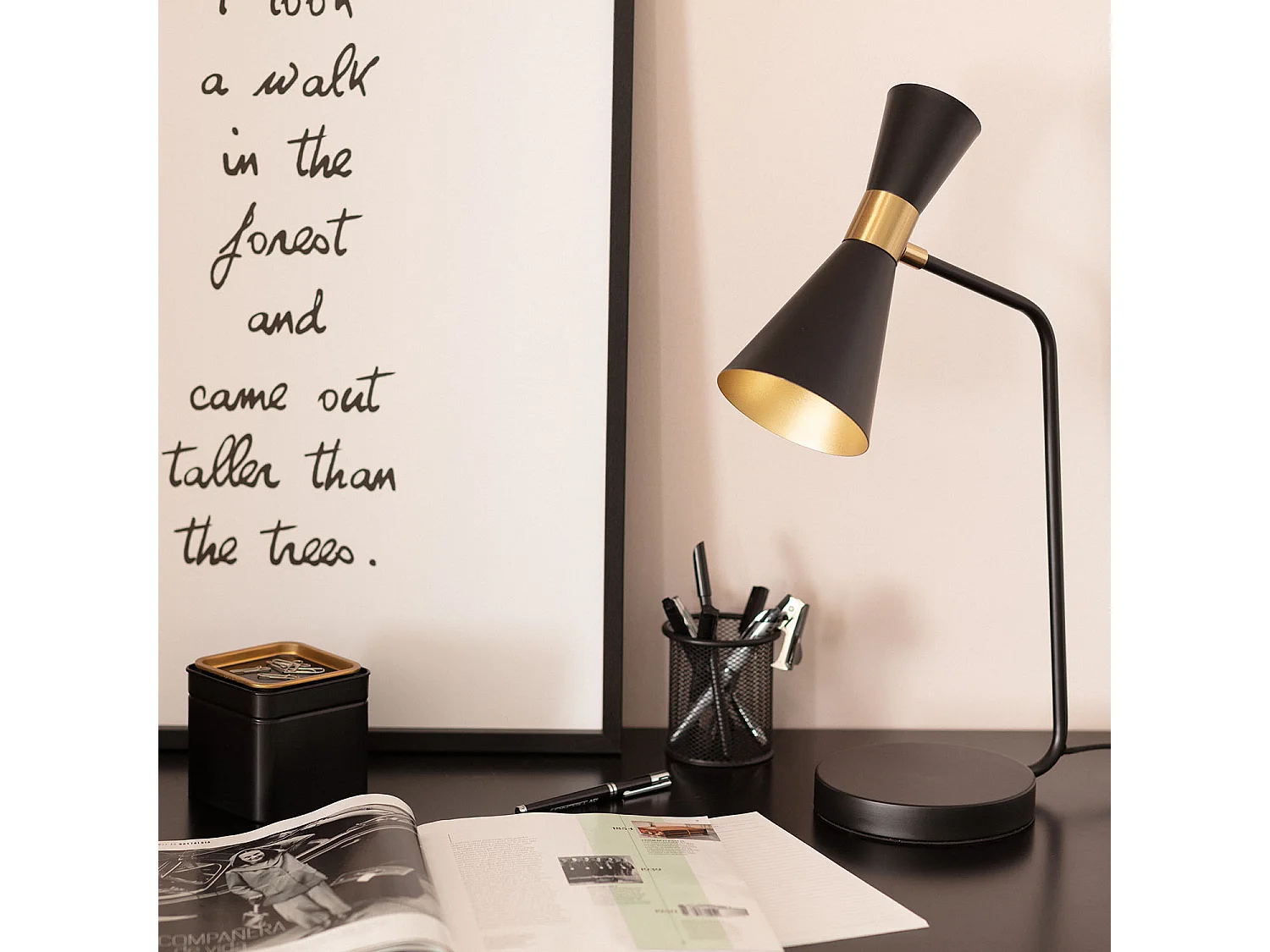 Lampe de Bureau Flex Métal Jigger Noir