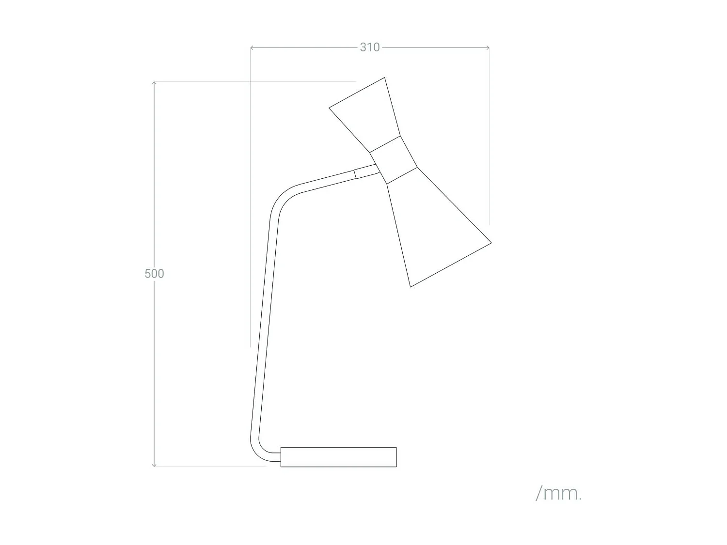 Lampe de Bureau Flex Métal Jigger Noir