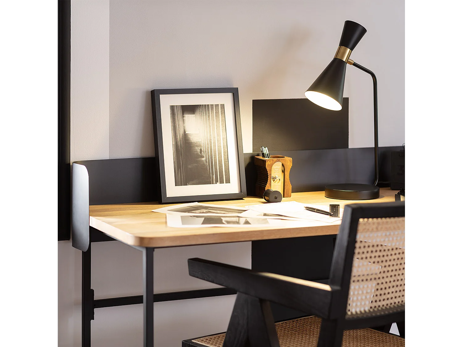 Lampe de Bureau Flex Métal Jigger Noir