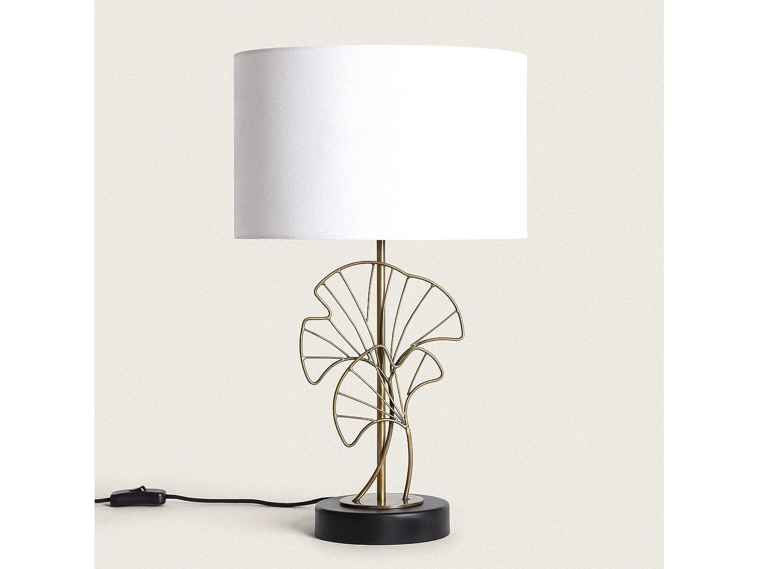 Lampe à Poser Métal Palm Blanc