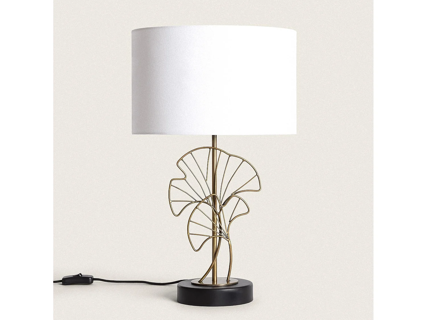 Lampe à Poser Métal Palm Blanc