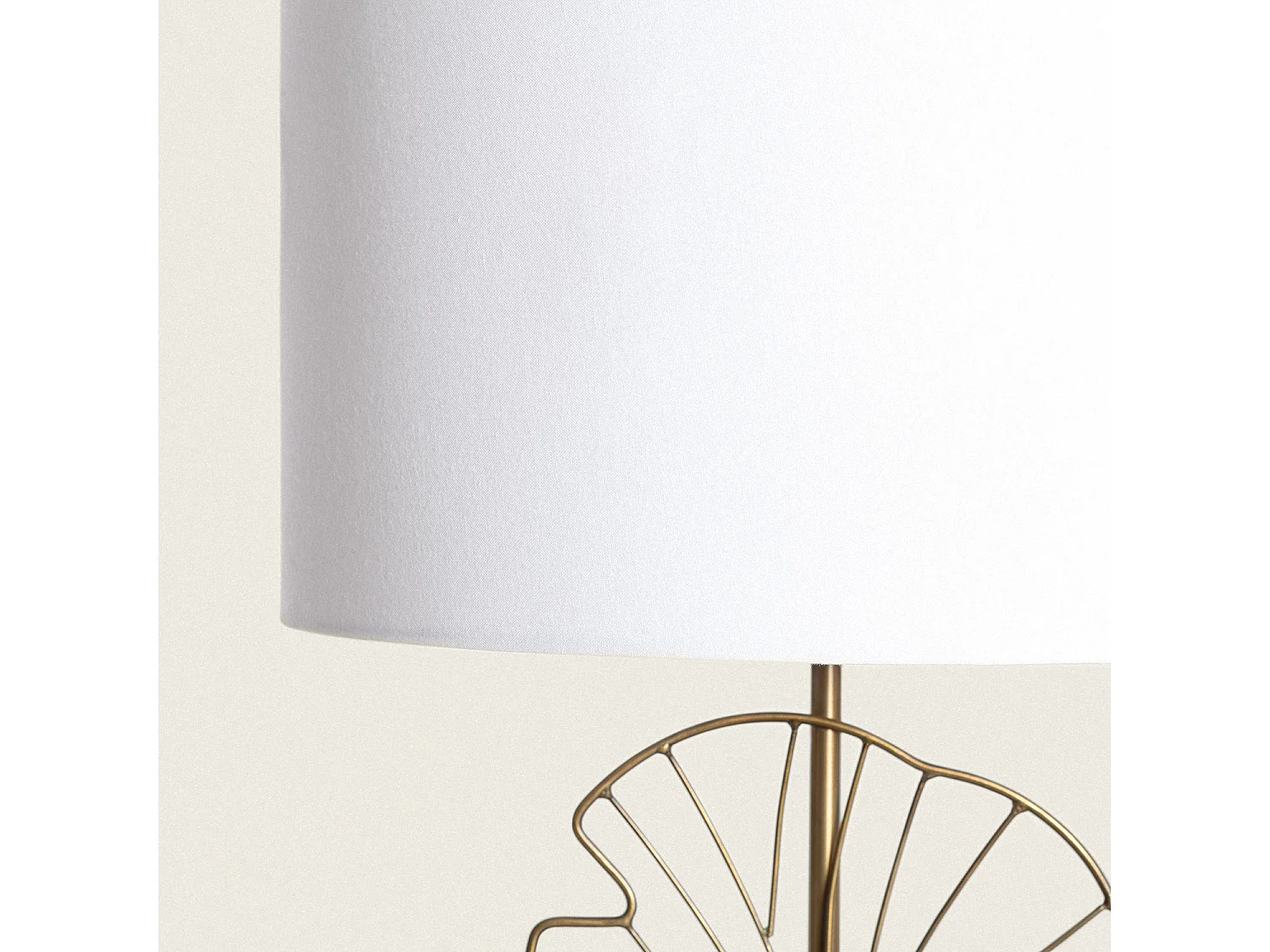 Lampe à Poser Métal Palm Blanc