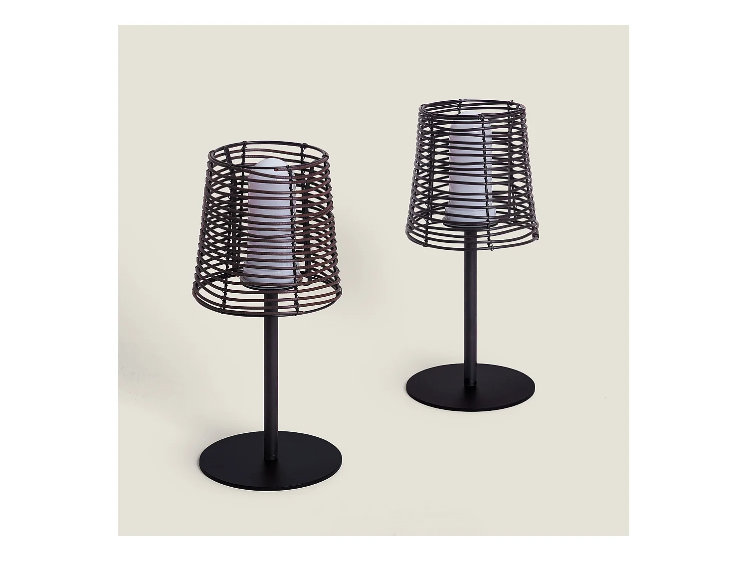 Lámpara de Mesa para Exterior Asha Negro