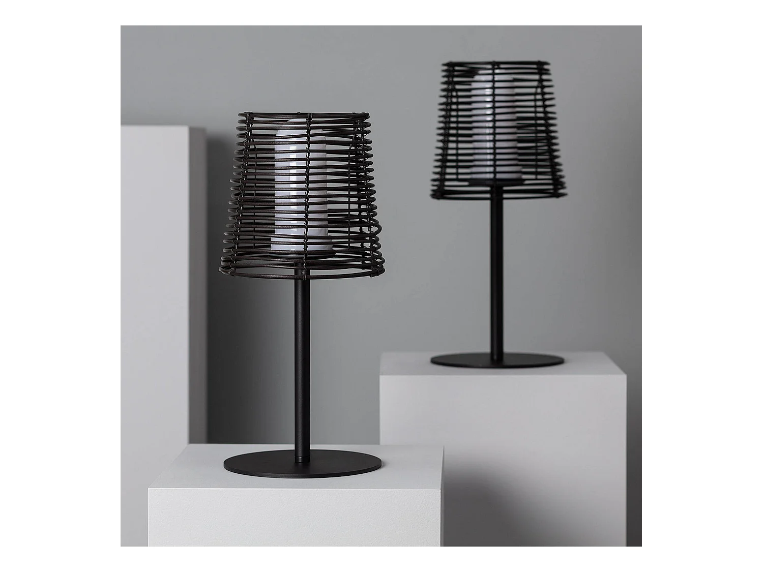 Lámpara de Mesa para Exterior Asha Negro