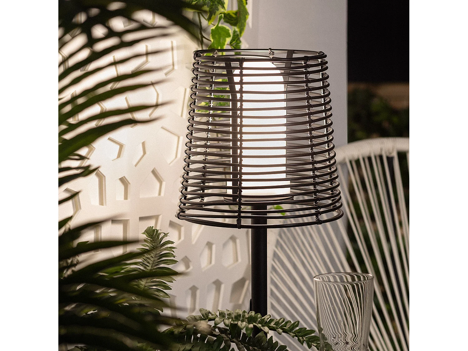 Lampe à Poser Extérieure Asha  Noir