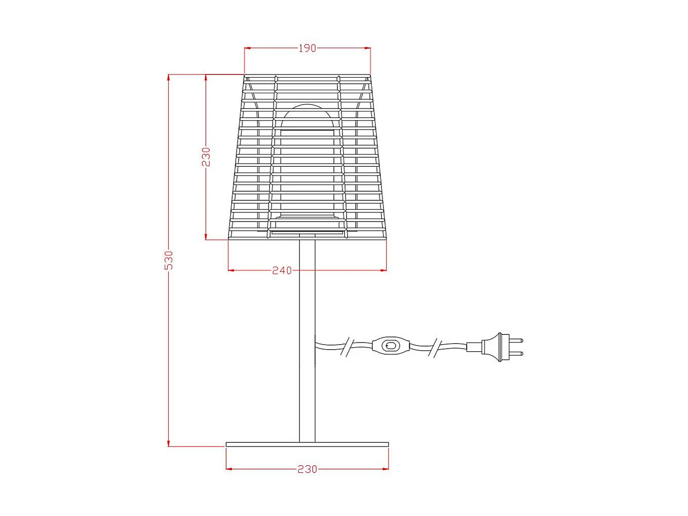 Lampe à Poser Extérieure Asha  Noir