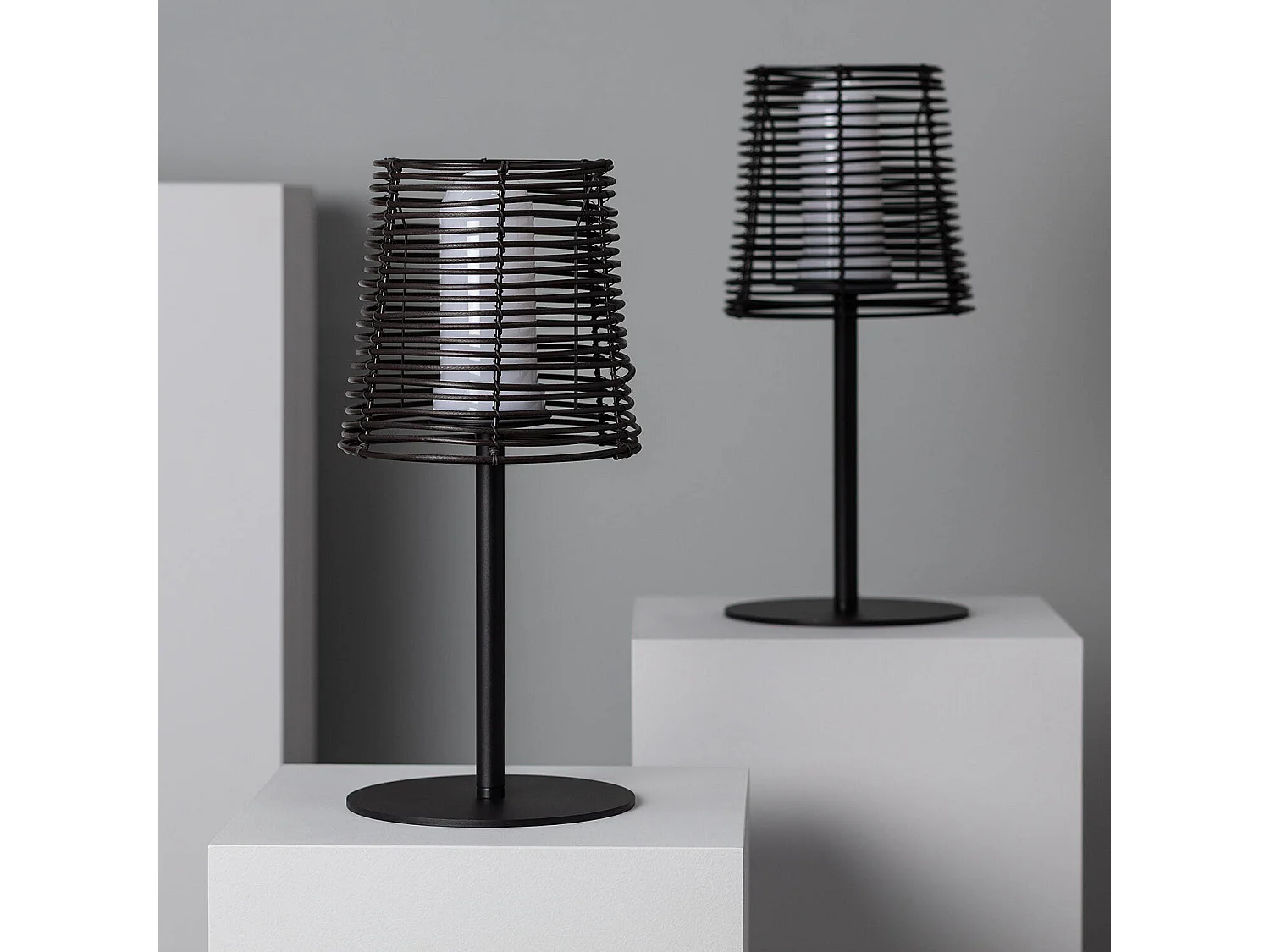 Lampe à Poser Extérieure Asha  Noir