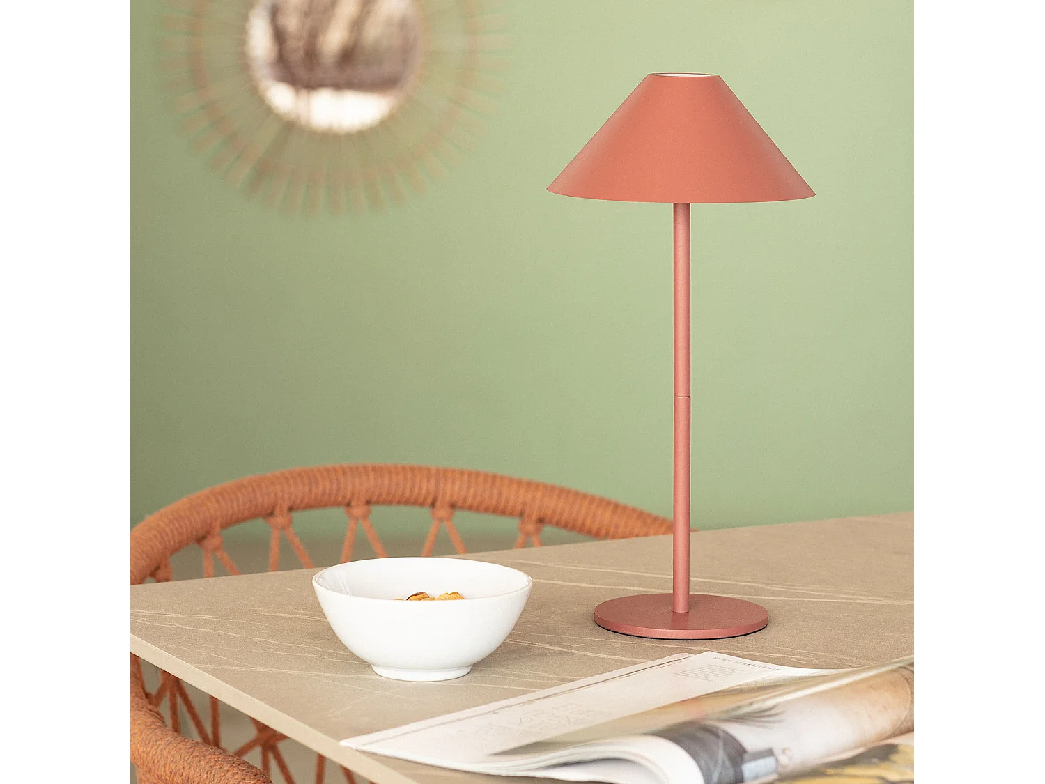 Lampada da Tavolo LED 3W Portatile Kivuli per Esterni con Batteria USB Ricaricabile Terracotta