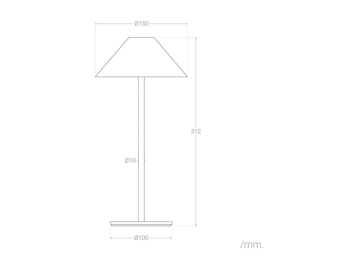 Lampe à Poser LED 3W Portable Extérieure avec Batterie Rechargeable USB Kivuli  Terre cuite