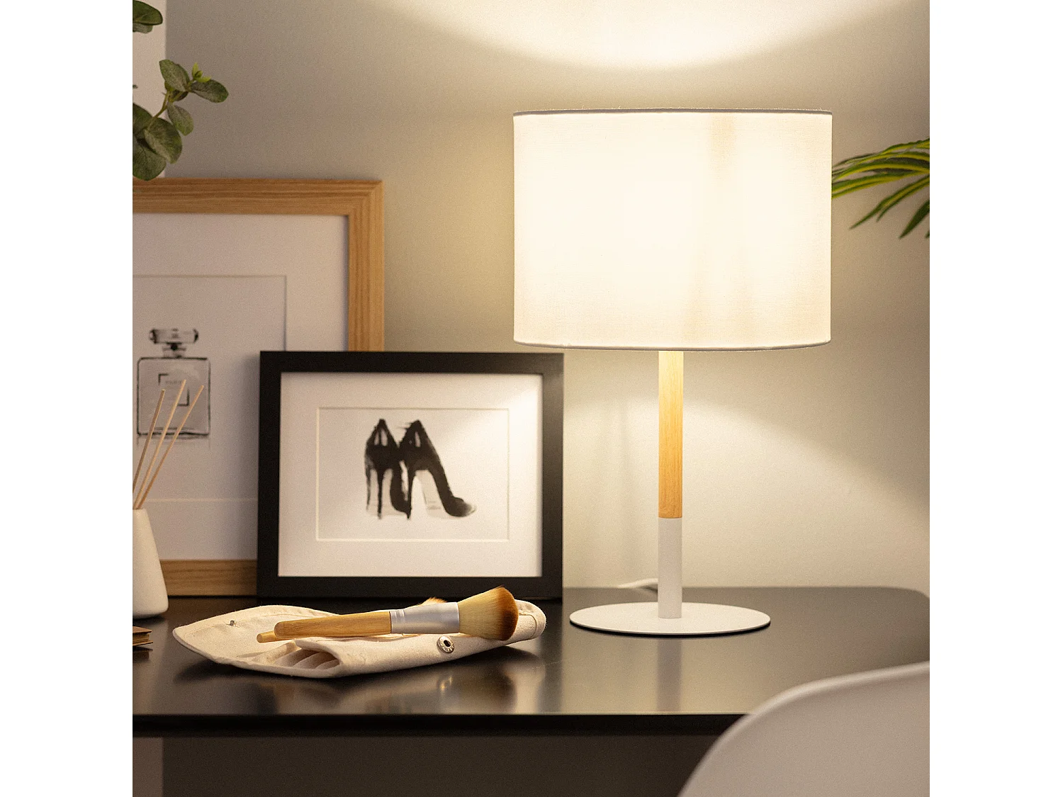 Lampe à Poser Métal Silinda Blanc