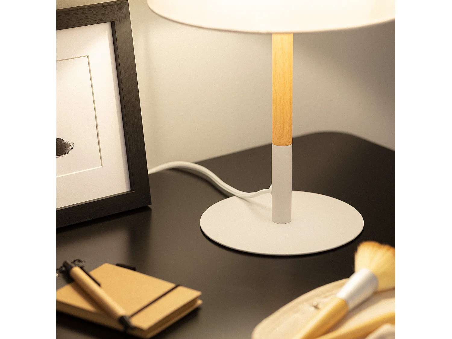 Lampe à Poser Métal Silinda Blanc