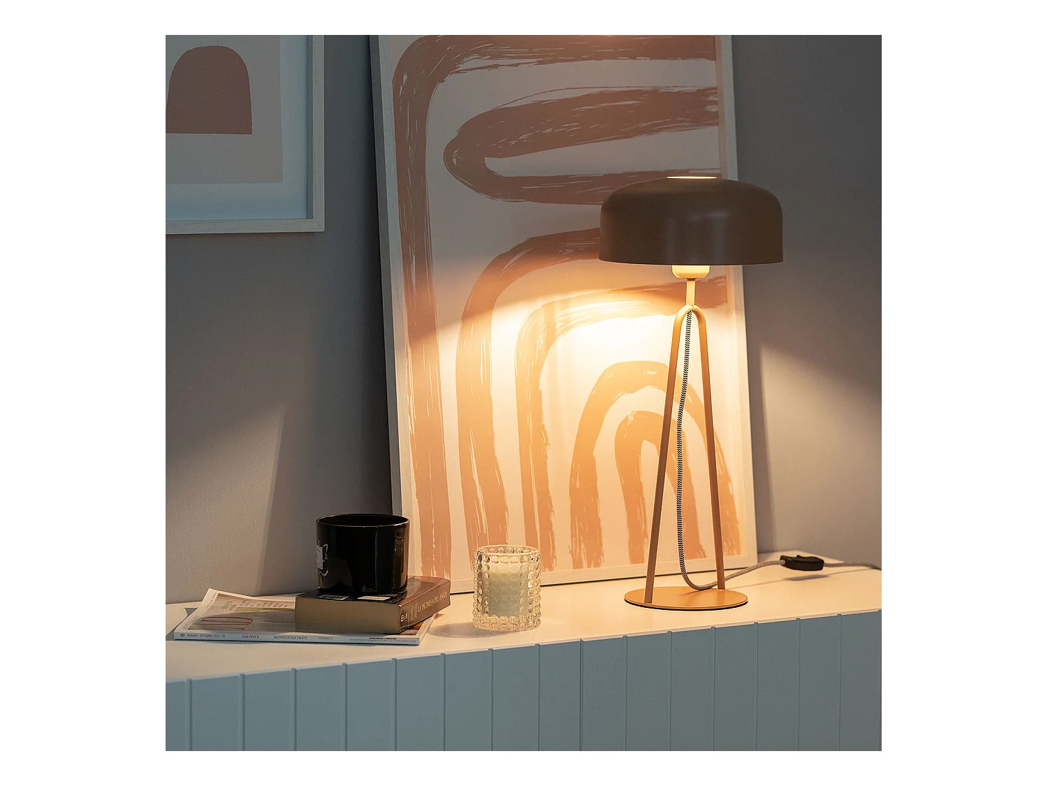 Lámpara de Mesa Metal Luca Beige