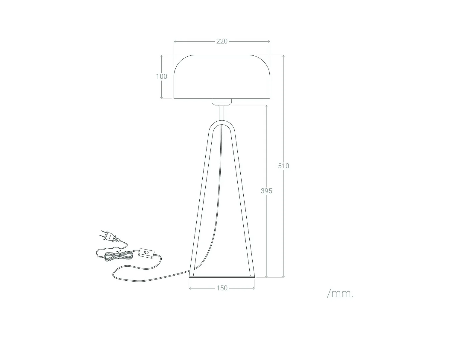 Lámpara de Mesa Metal Luca Beige