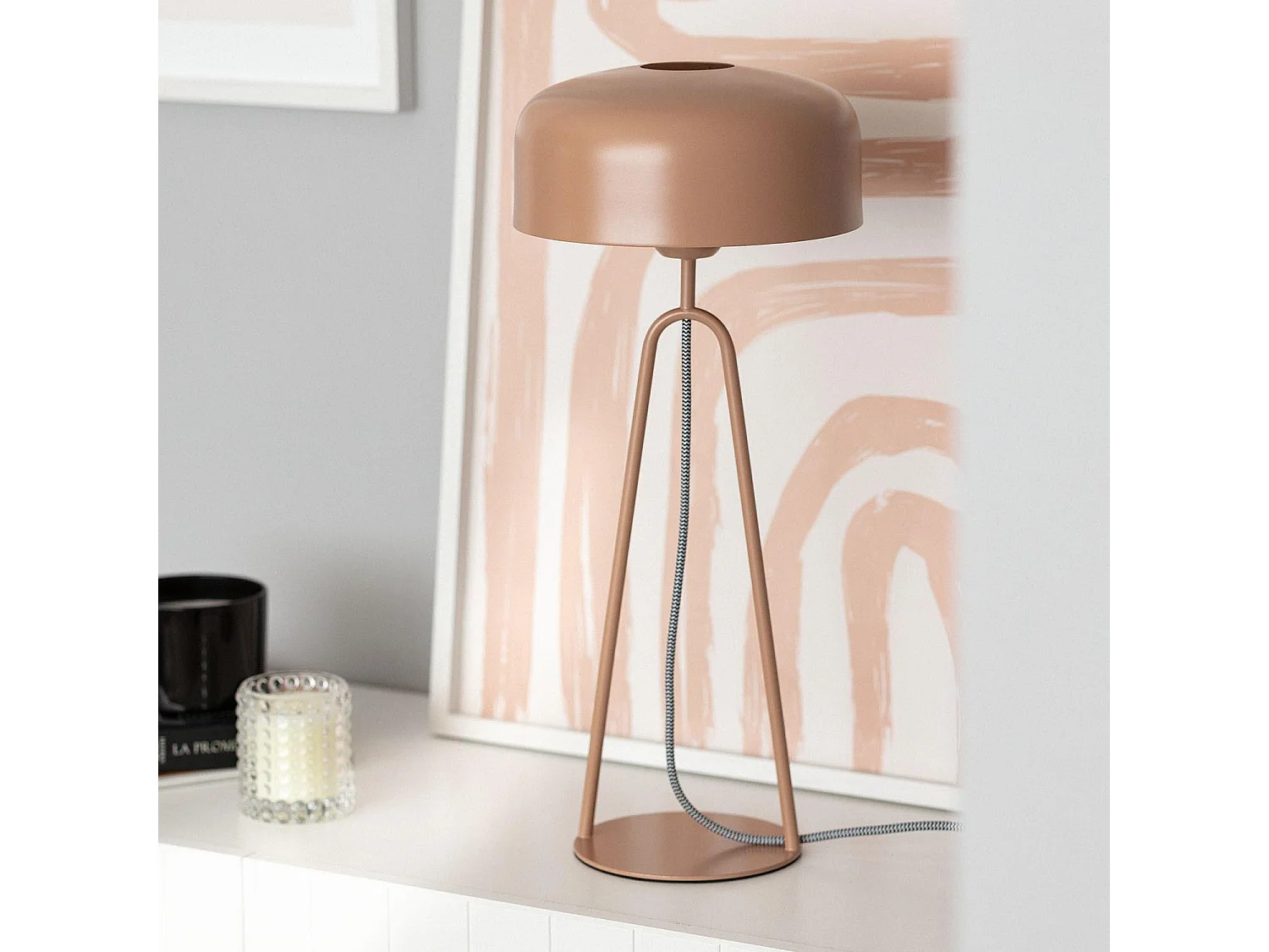 Lampe à Poser Métal Luca Beige