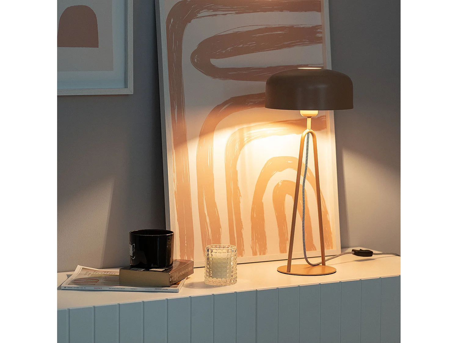 Lampe à Poser Métal Luca Beige