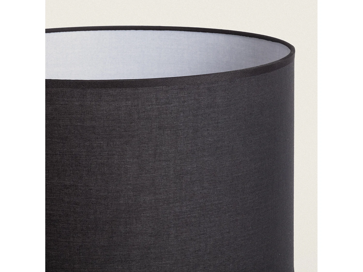 Lámpara de Mesa Metal y Tela Samoa Negro