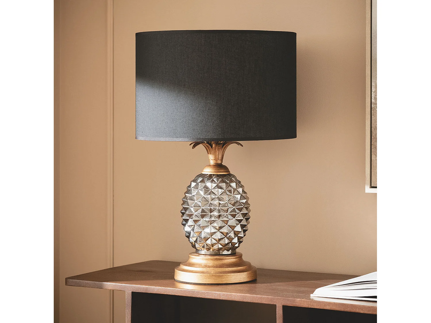 Lampe à Poser Métal et Textile Samoa Noir