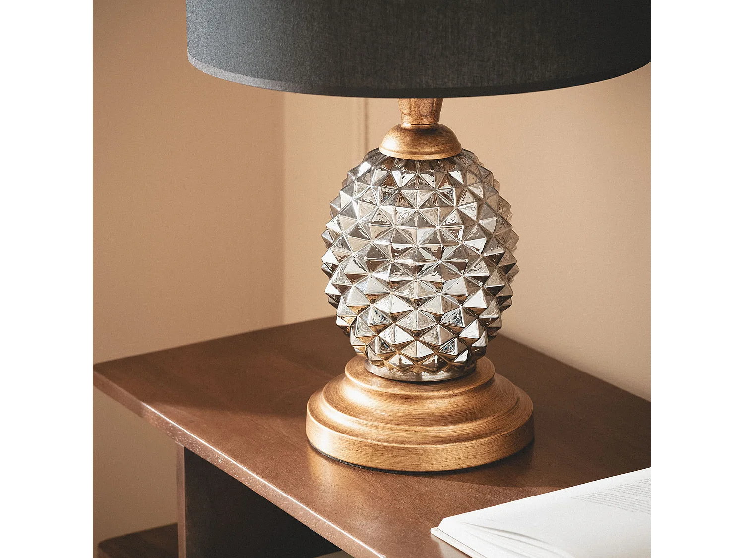 Lampe à Poser Métal et Textile Samoa Noir