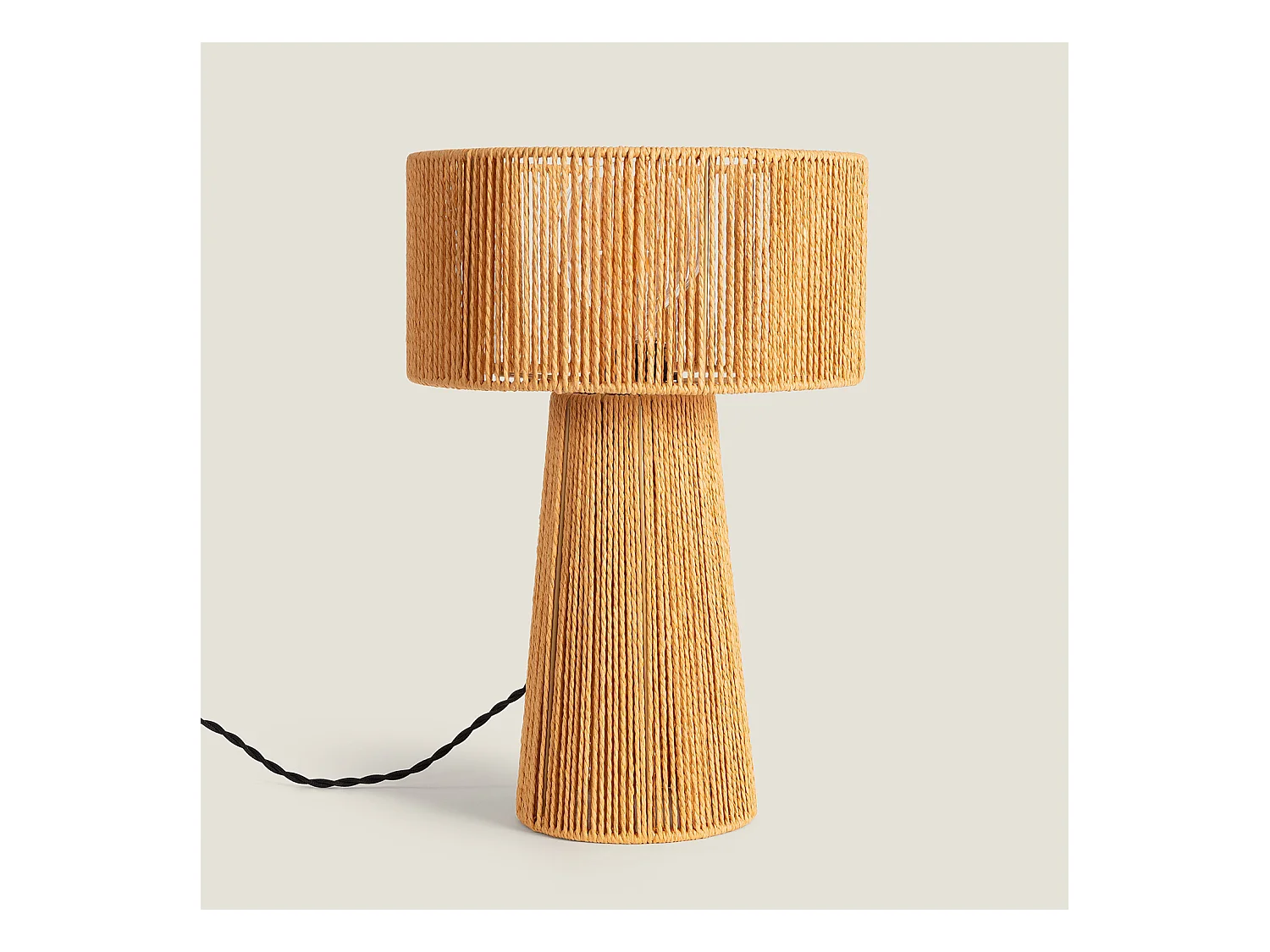 Lampada da Tavolo Carta Intrecciata Kala Lilium Naturale