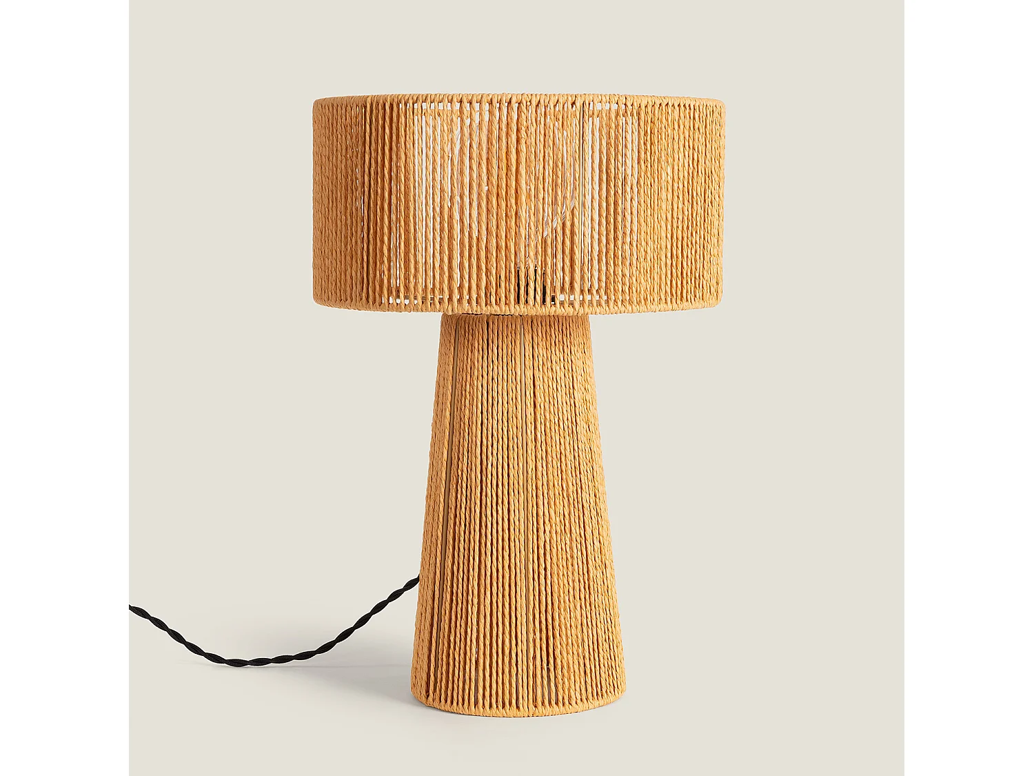 Lámpara de Mesa Papel Trenzado Kala Lilium Natural