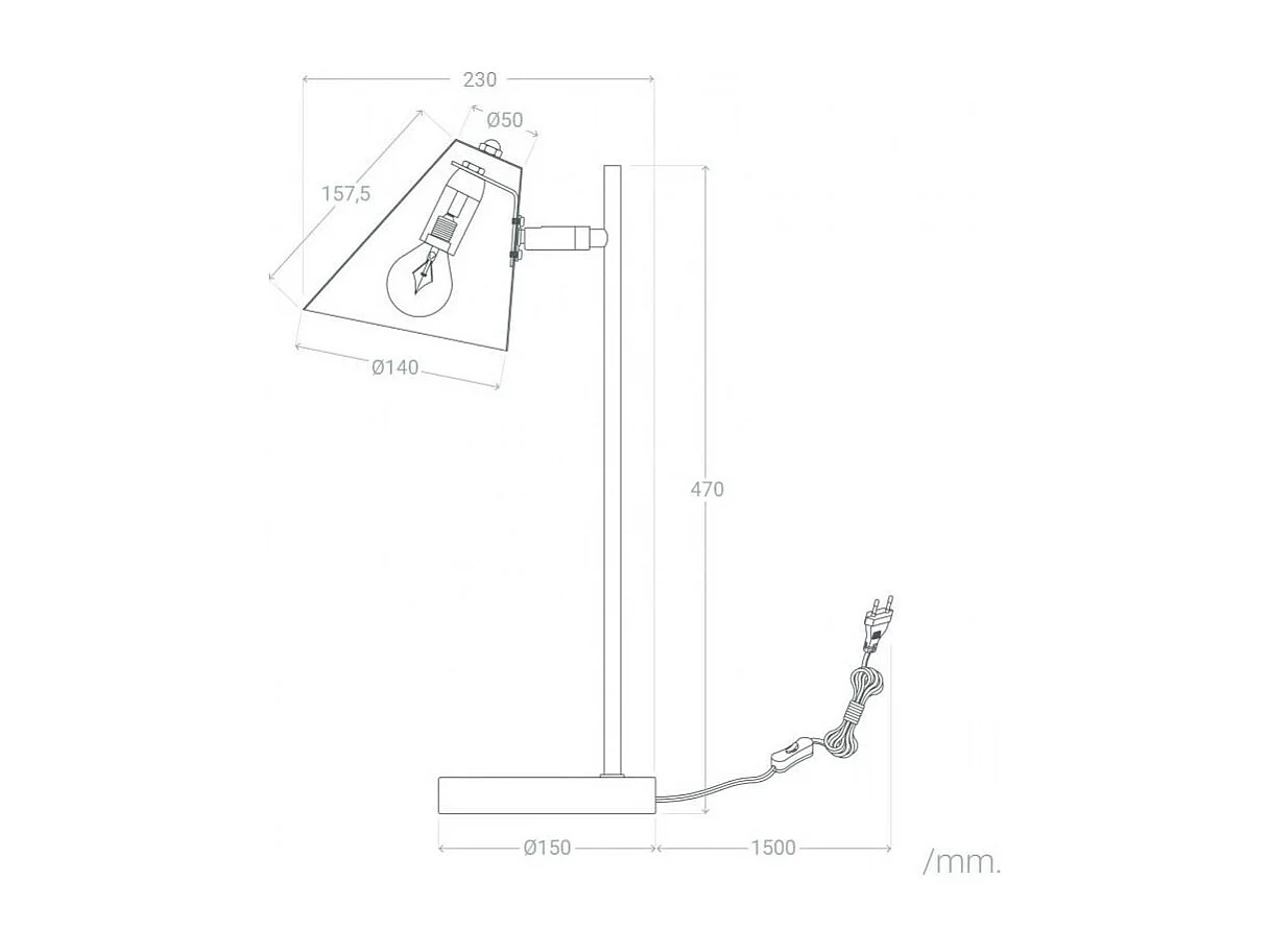 Lampe à Poser Métal Bowery Noir