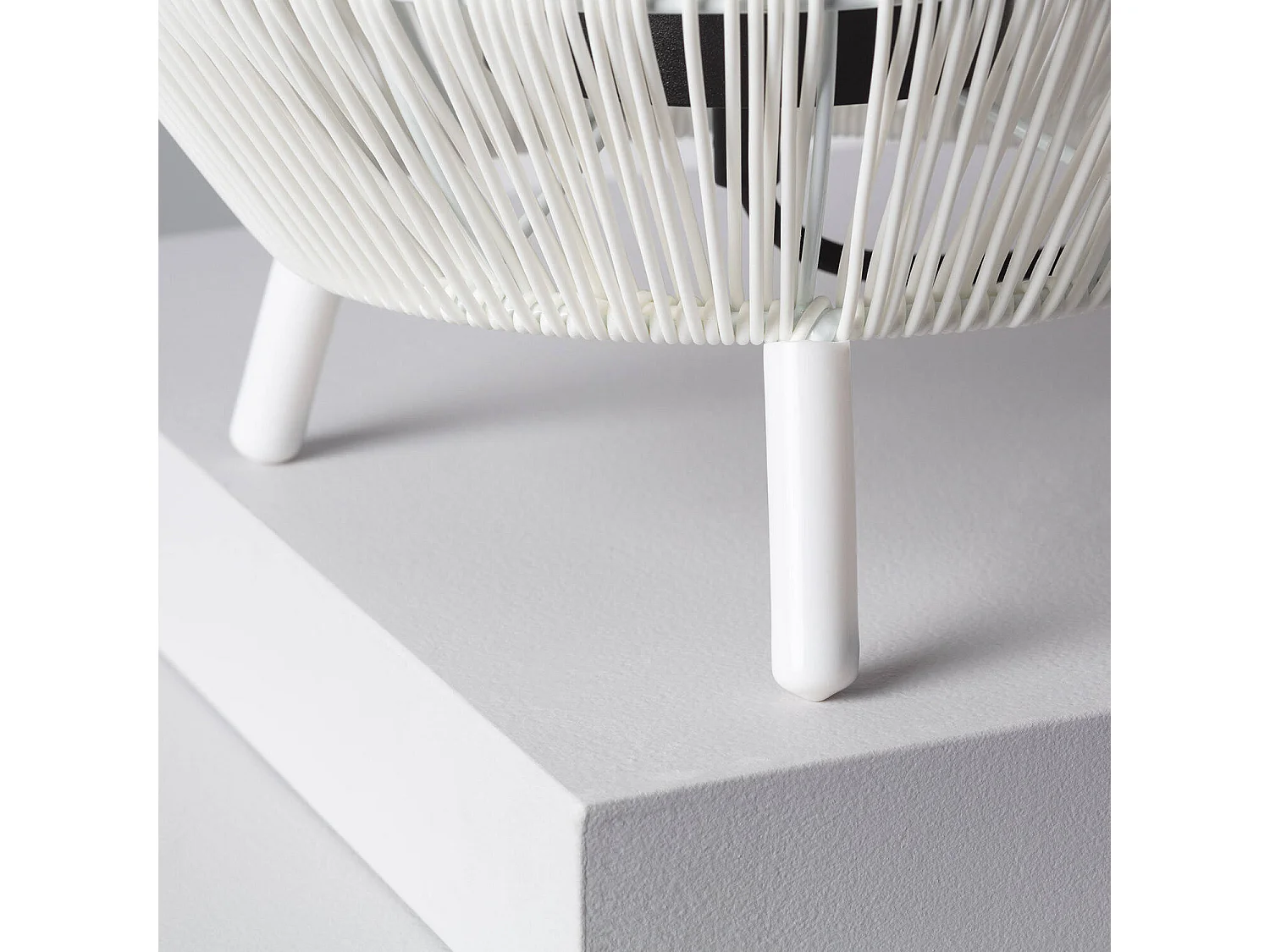 Lampada da Tavolo per Esterno Rattan Annecy Bianco