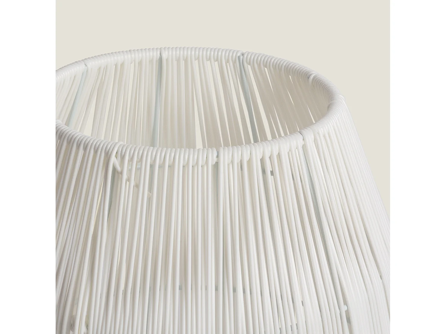 Lampe à Poser Rotin Extérieure Annecy  Blanc