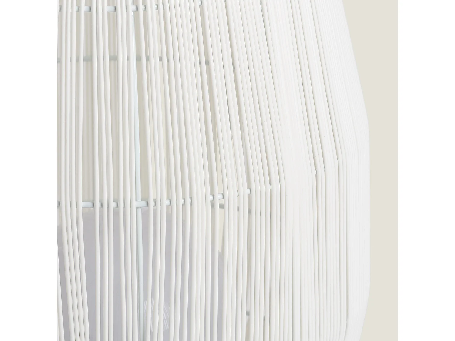 Lampe à Poser Rotin Extérieure Annecy  Blanc