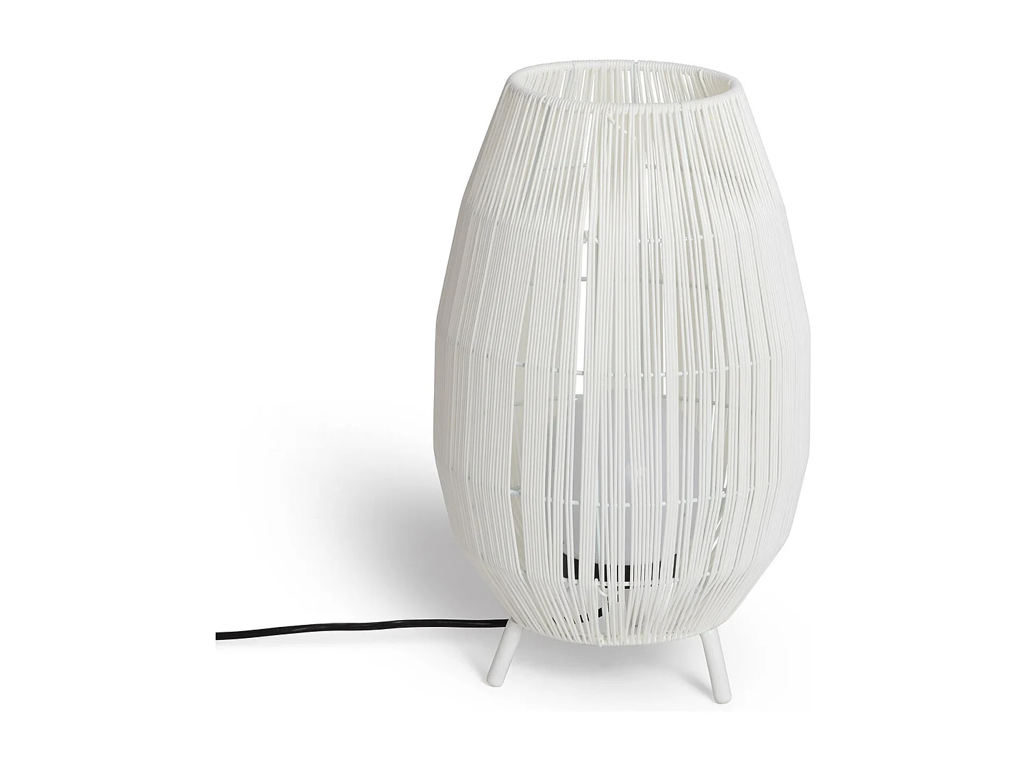 Lampada da Tavolo per Esterno Rattan Annecy Bianco