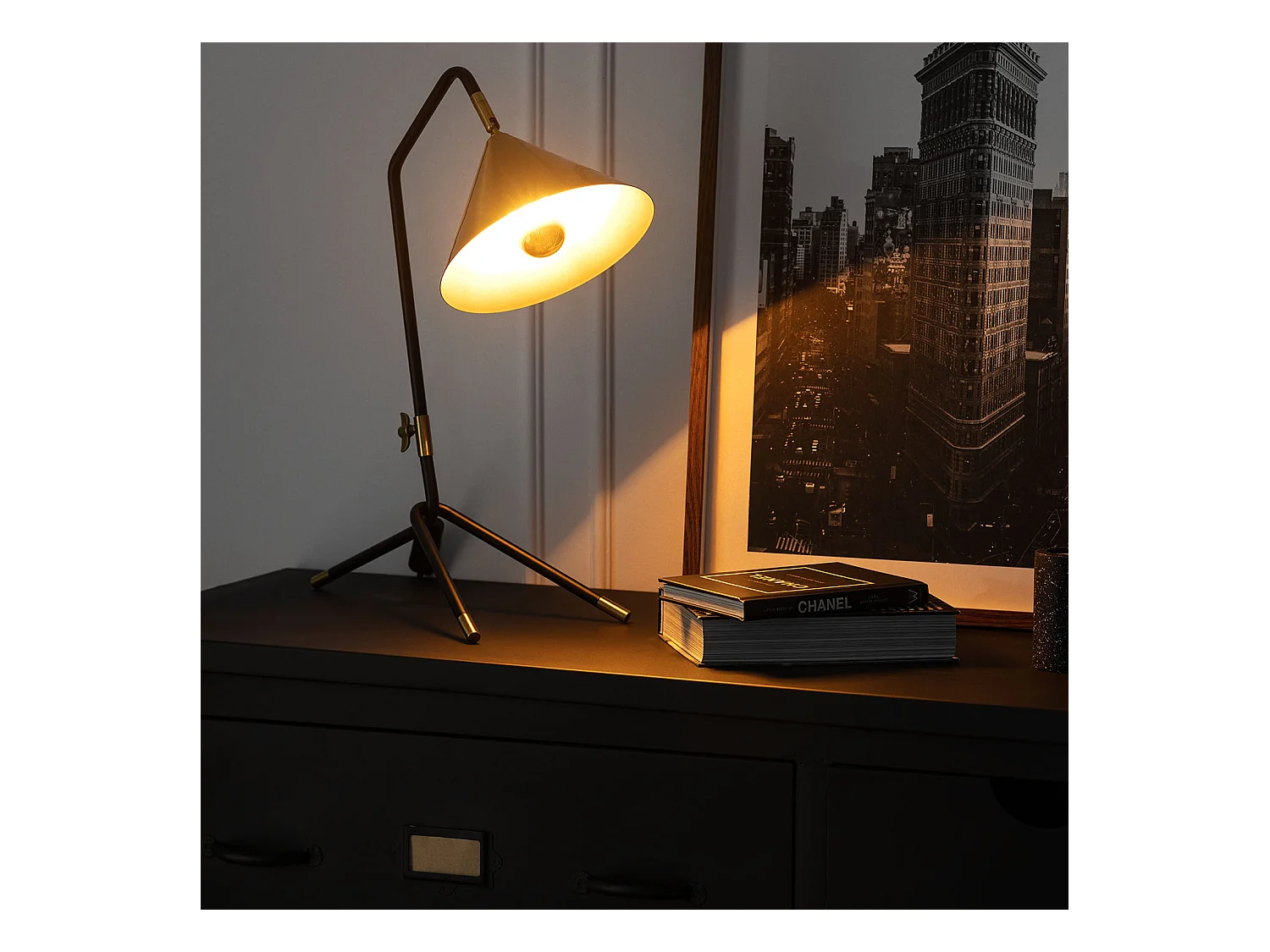 Lámpara de Mesa Metal Pericles Negro