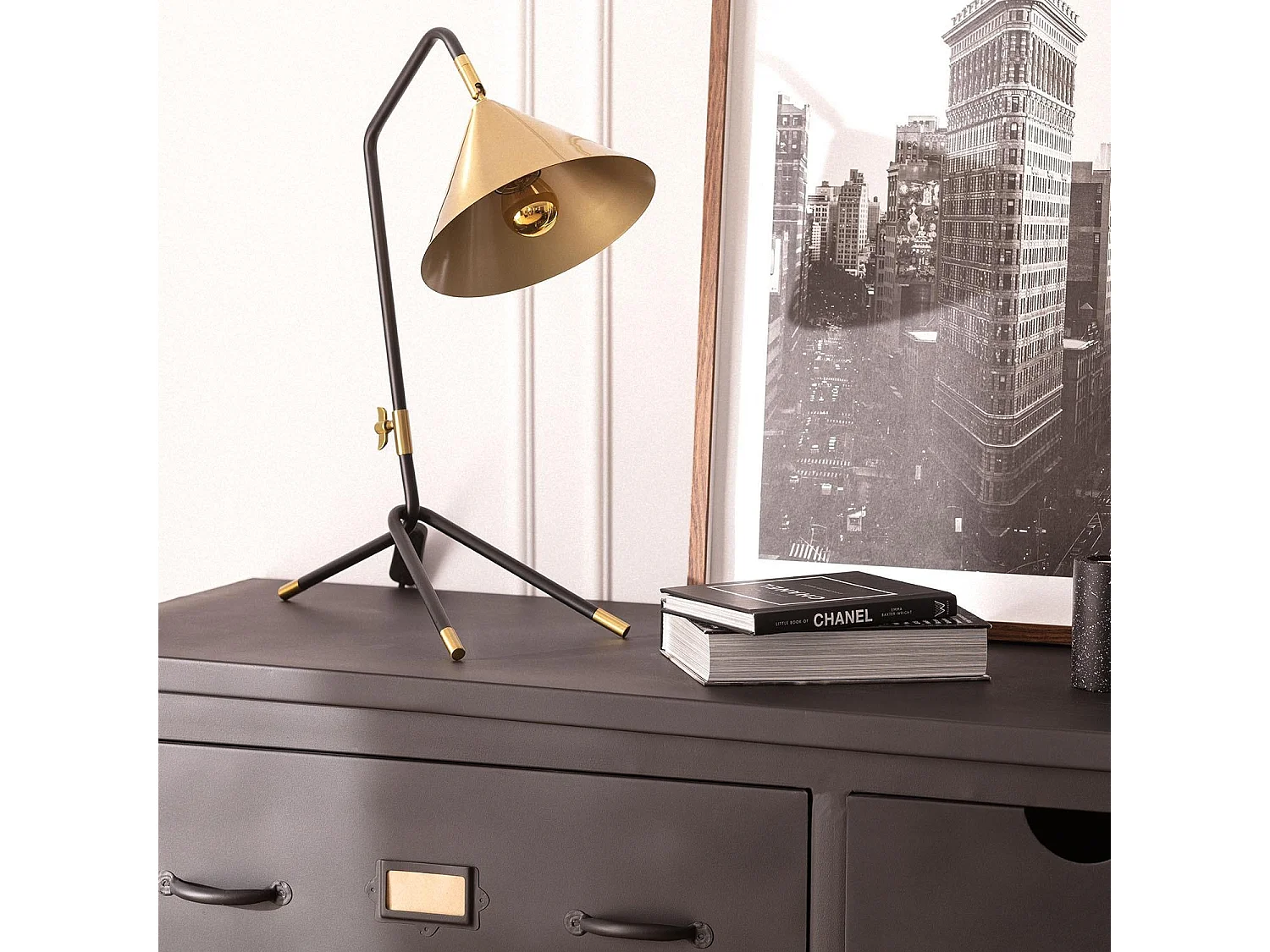 Lámpara de Mesa Metal Pericles Negro