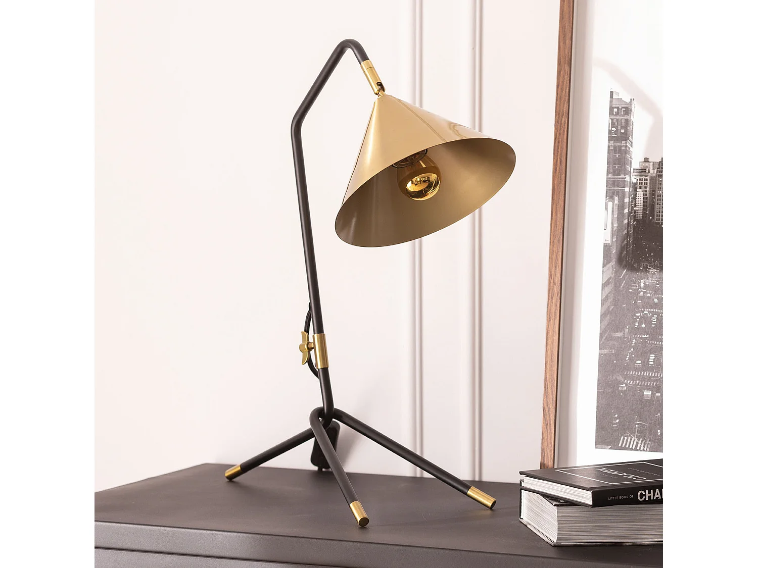 Lampe à Poser Métal Pericles Noir