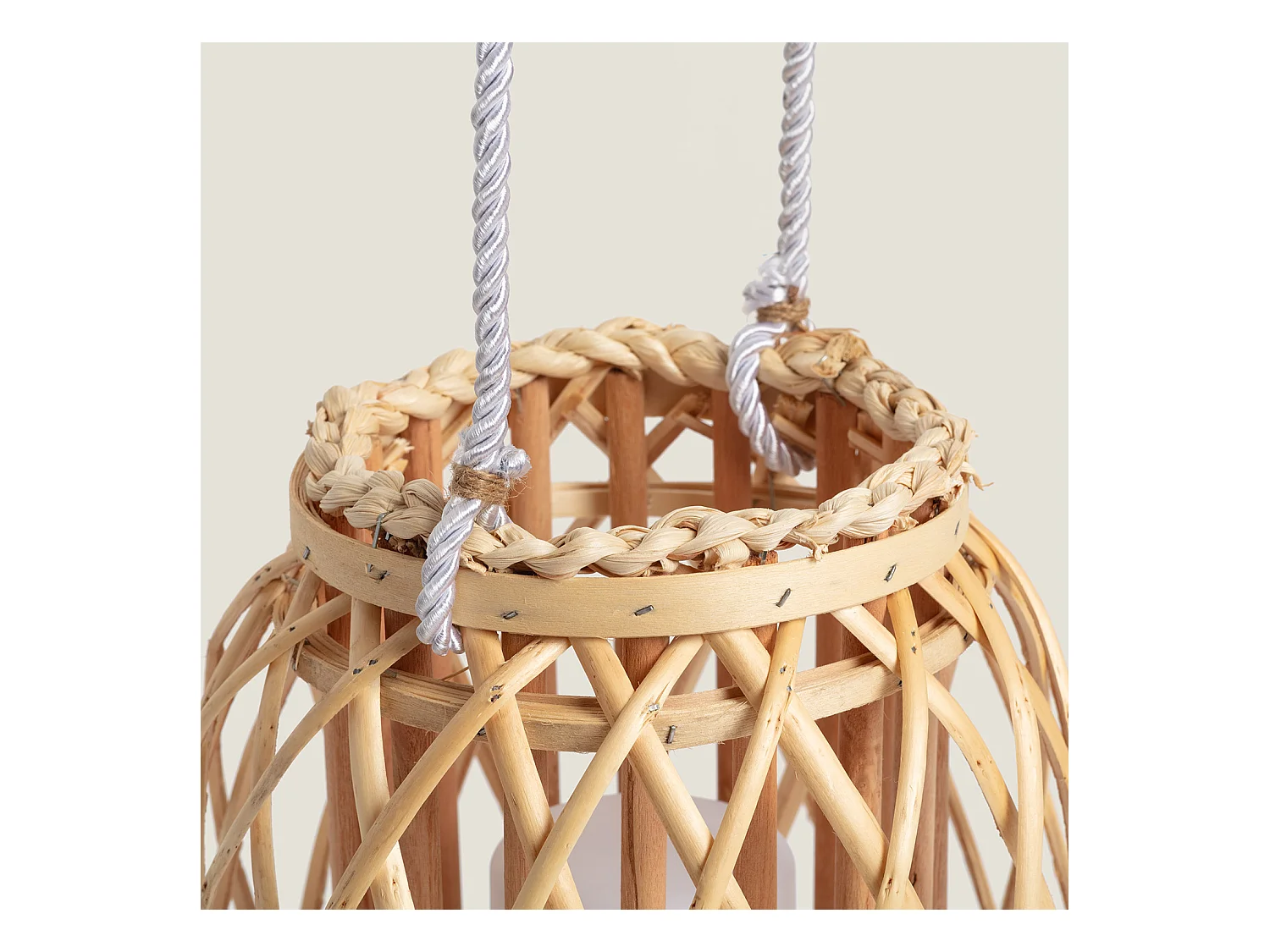 Lampada da Tavolo LED in Rattan Big Alejandría Naturale