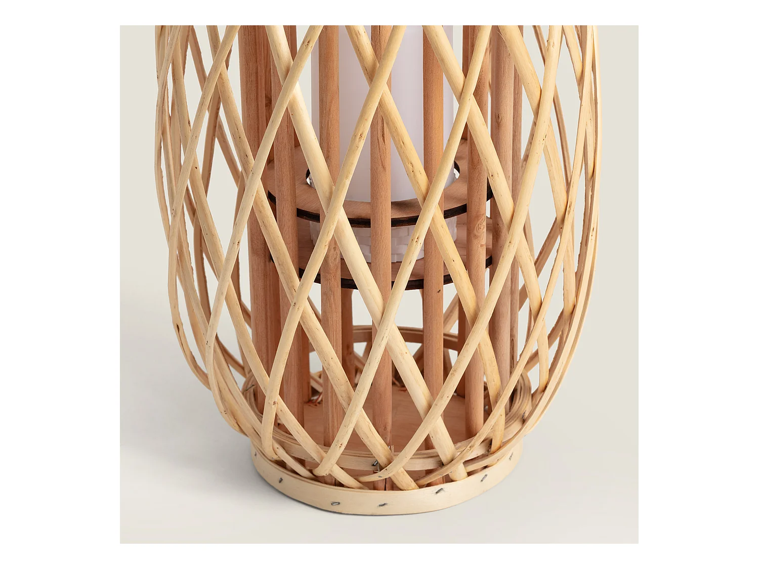 Lampada da Tavolo LED in Rattan Big Alejandría Naturale