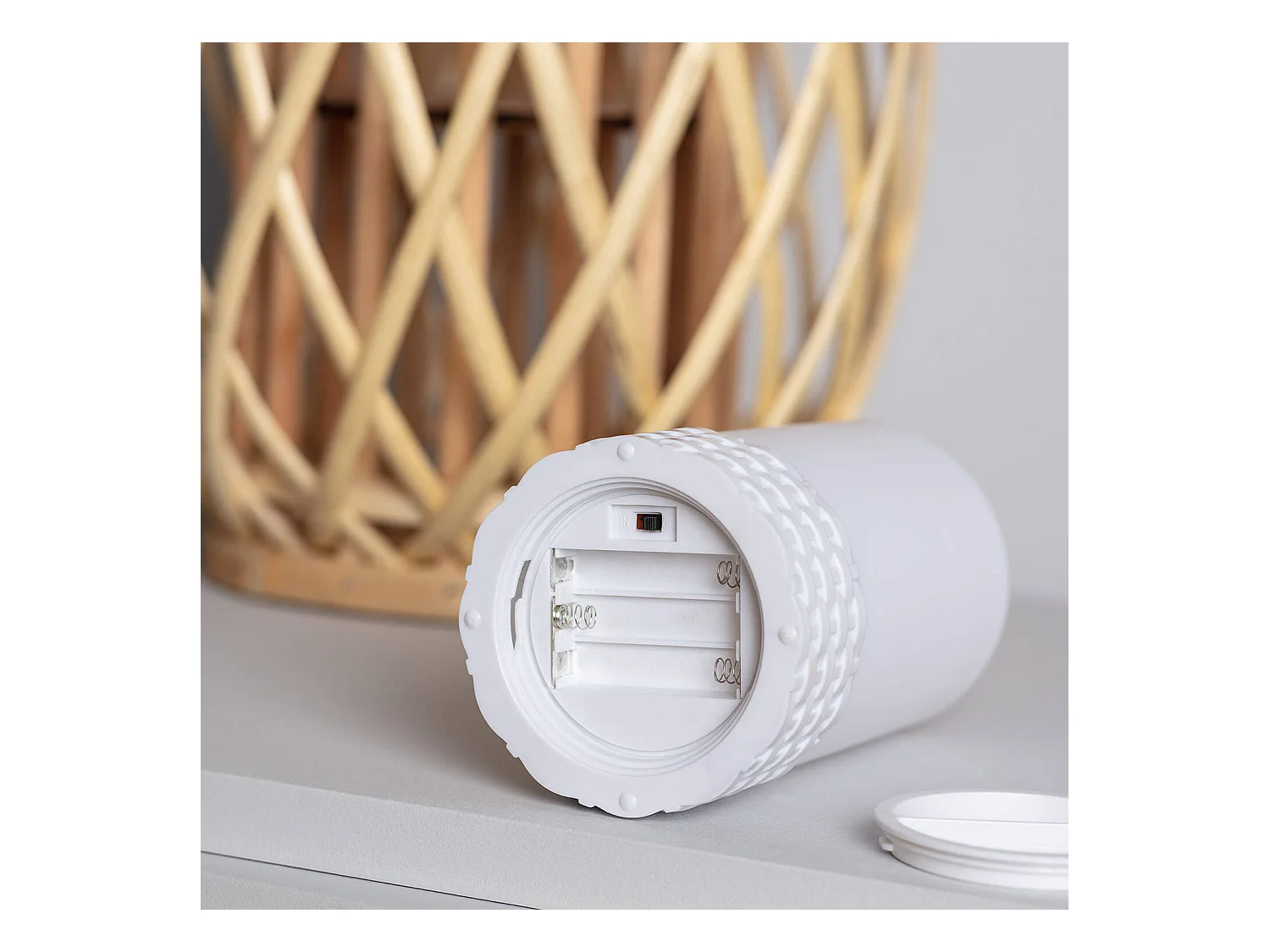 Lampada da Tavolo LED in Rattan Big Alejandría Naturale