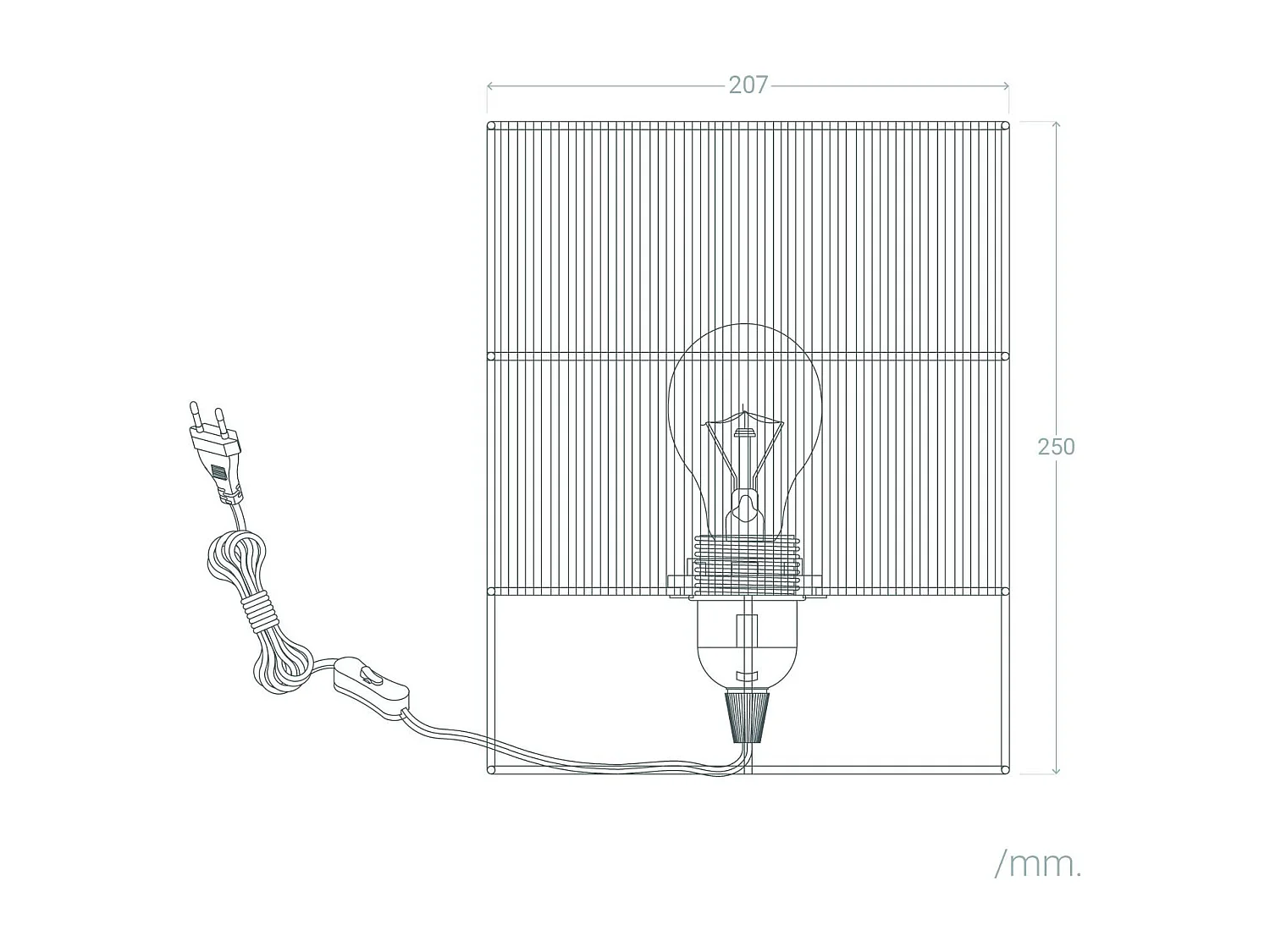 Lampe à Poser Papier Tressé Khalo Noir