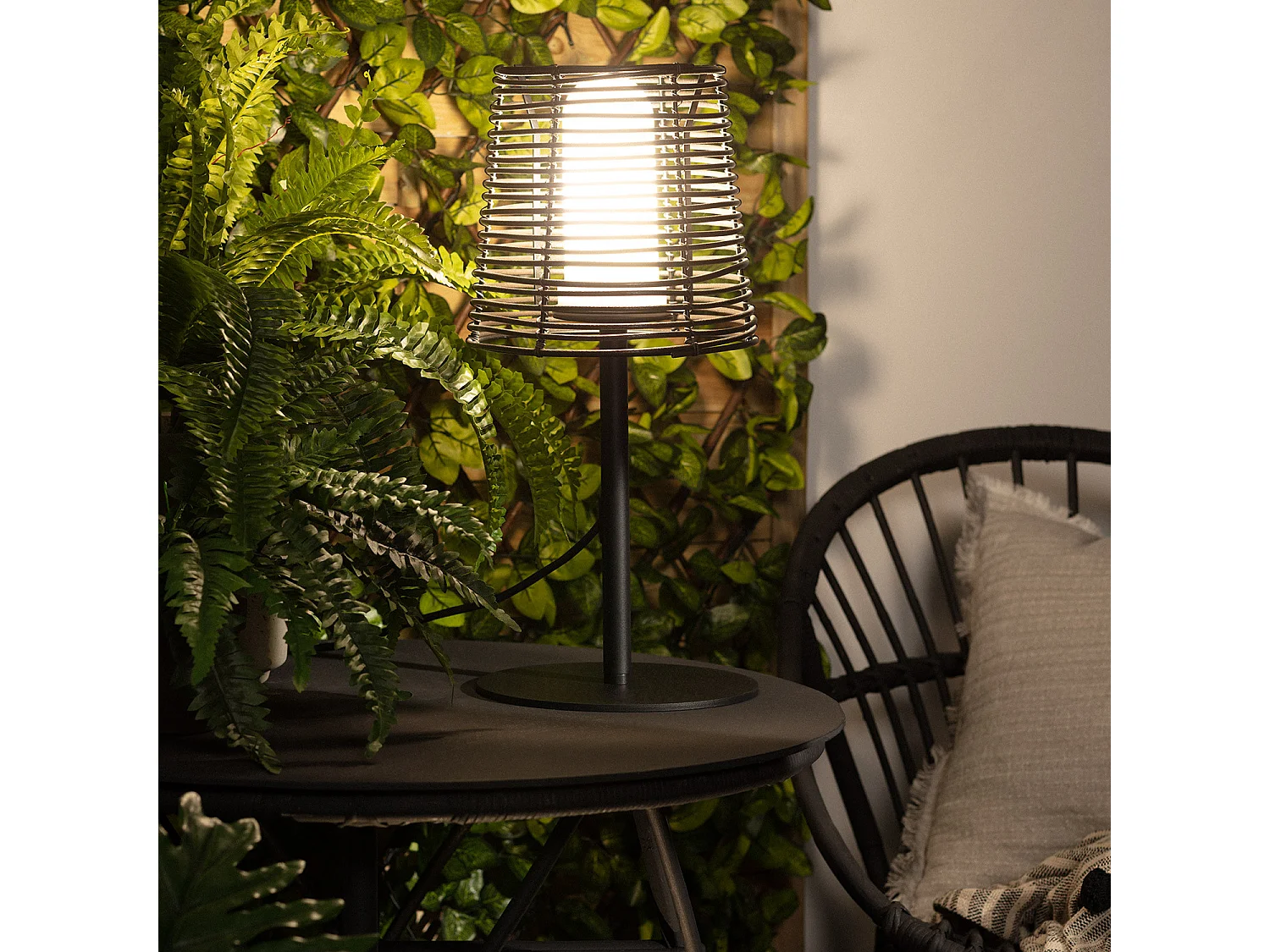 Lampe à Poser Extérieure Asha  Brun