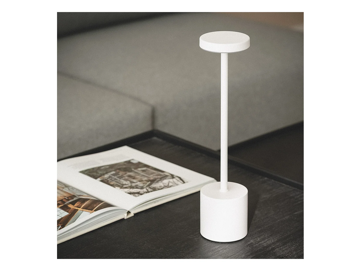 Lampada da Tavolo LED 2W Portatile con Batteria USB Ricaricabile Zimba Bianco