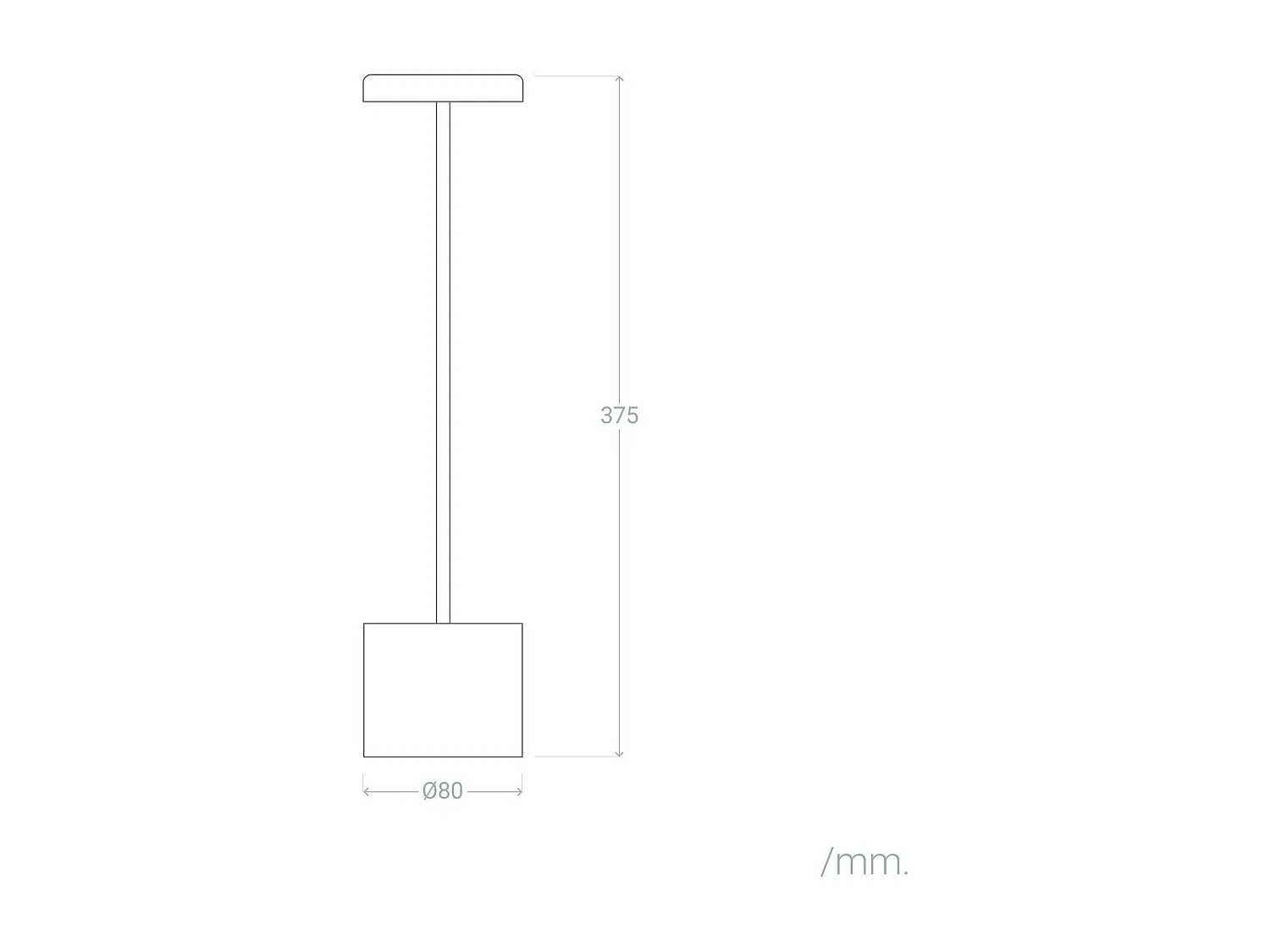 Lampe à Poser LED Portative 2W Zimba avec Batterie Rechargeable USB Blanc