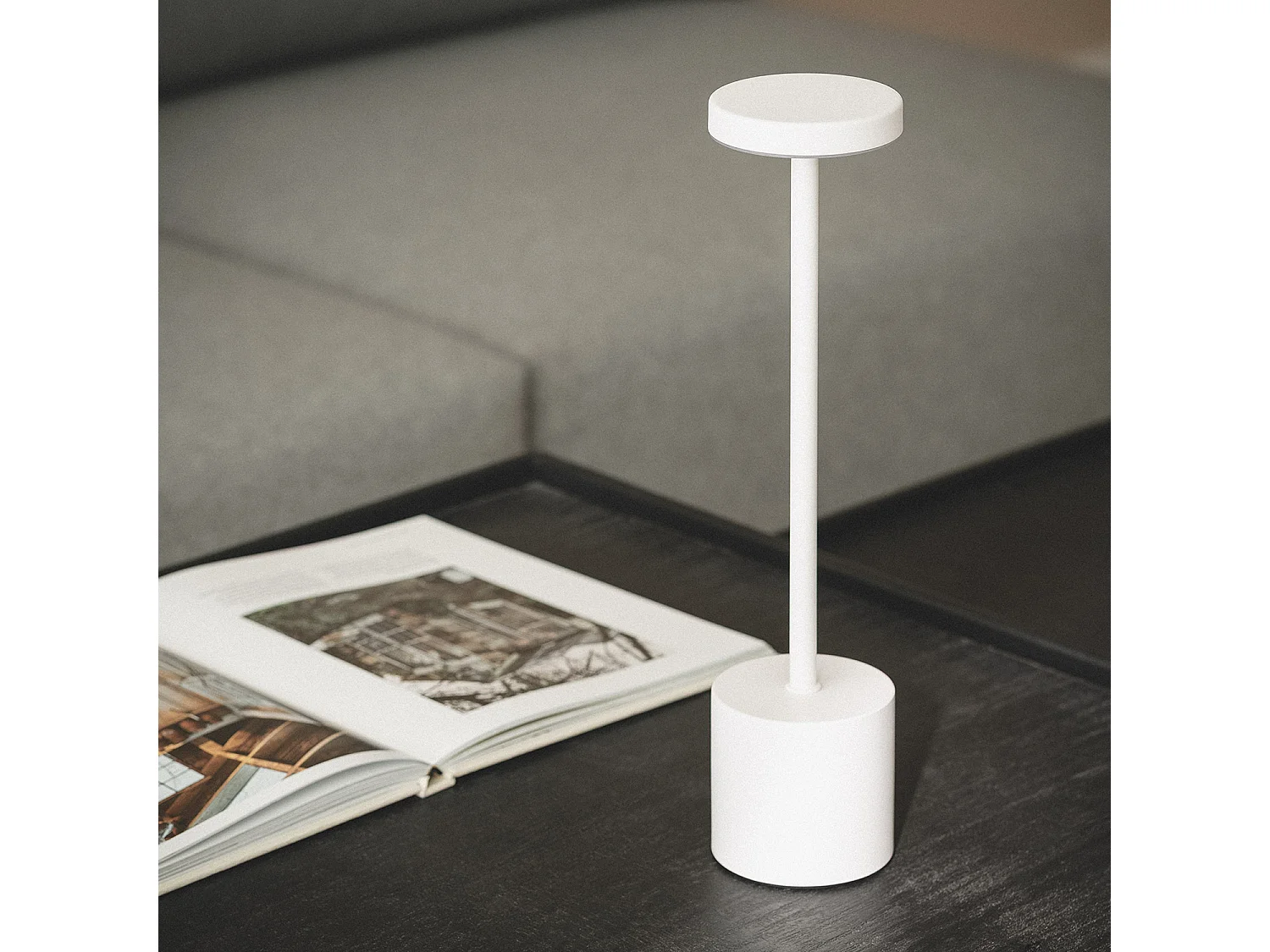 Lampe à Poser LED Portative 2W Zimba avec Batterie Rechargeable USB Blanc