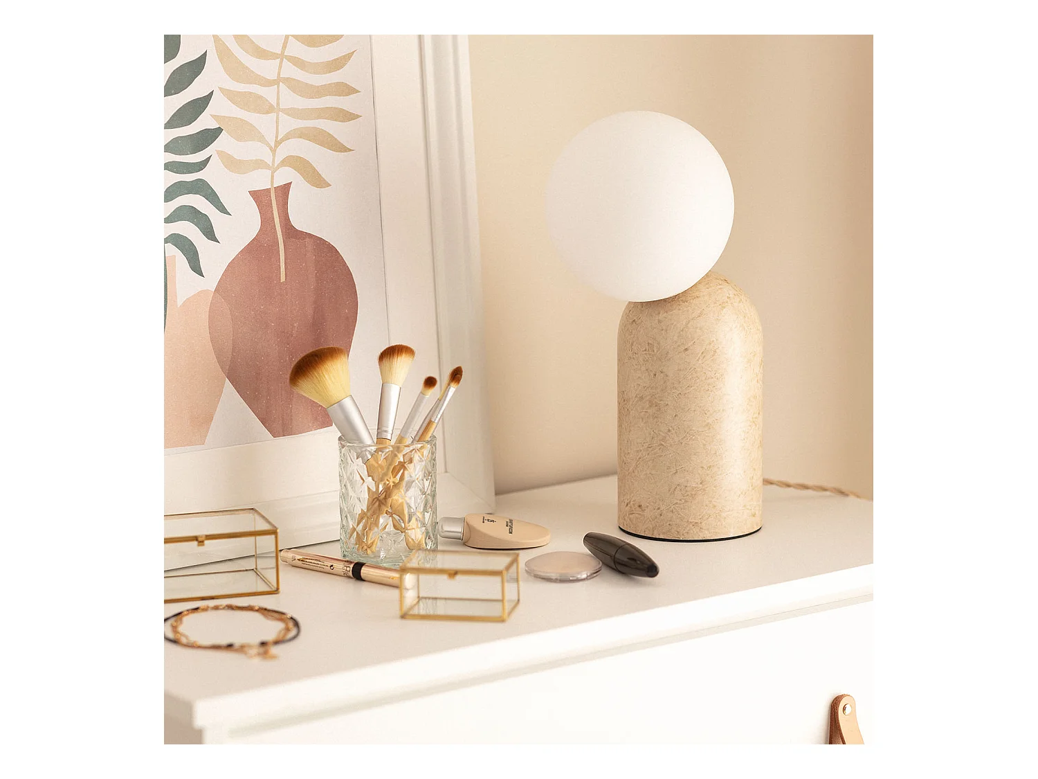 Lampe à Poser Métal Society Saumon mat