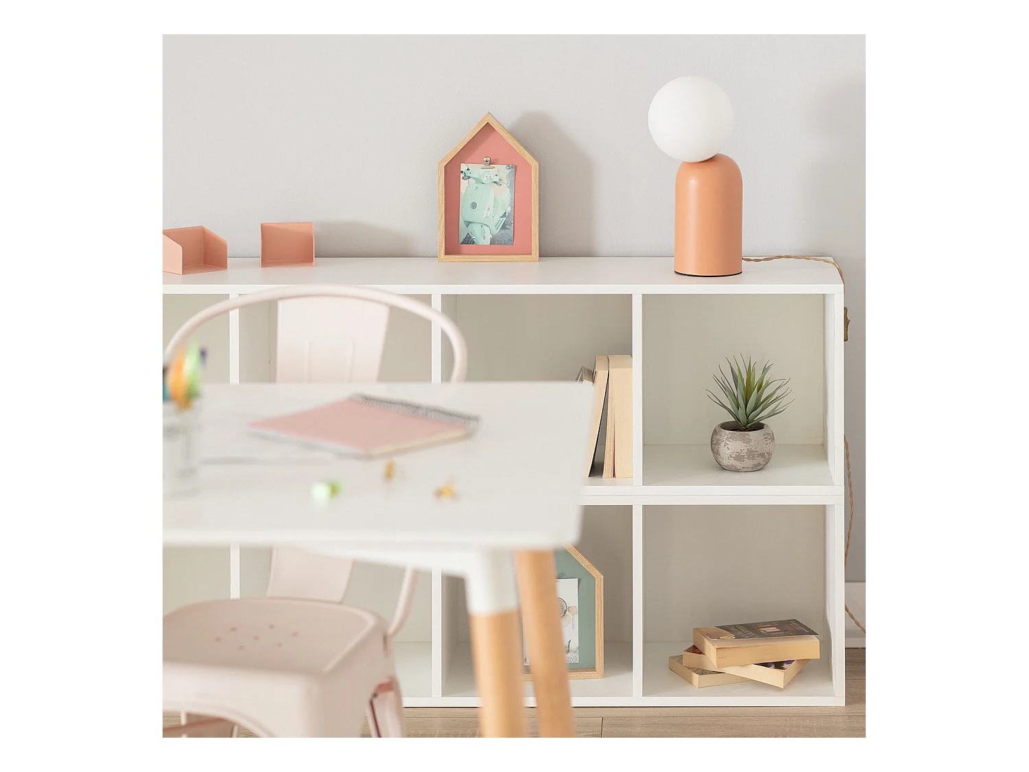 Lampe à Poser Métal Society Saumon mat