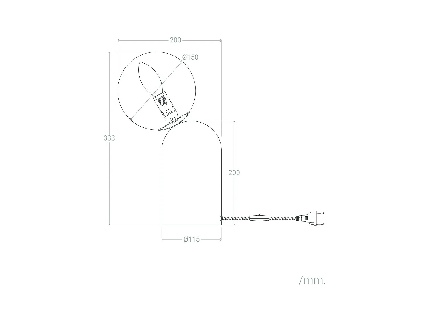 Lampe à Poser Métal Society Saumon mat