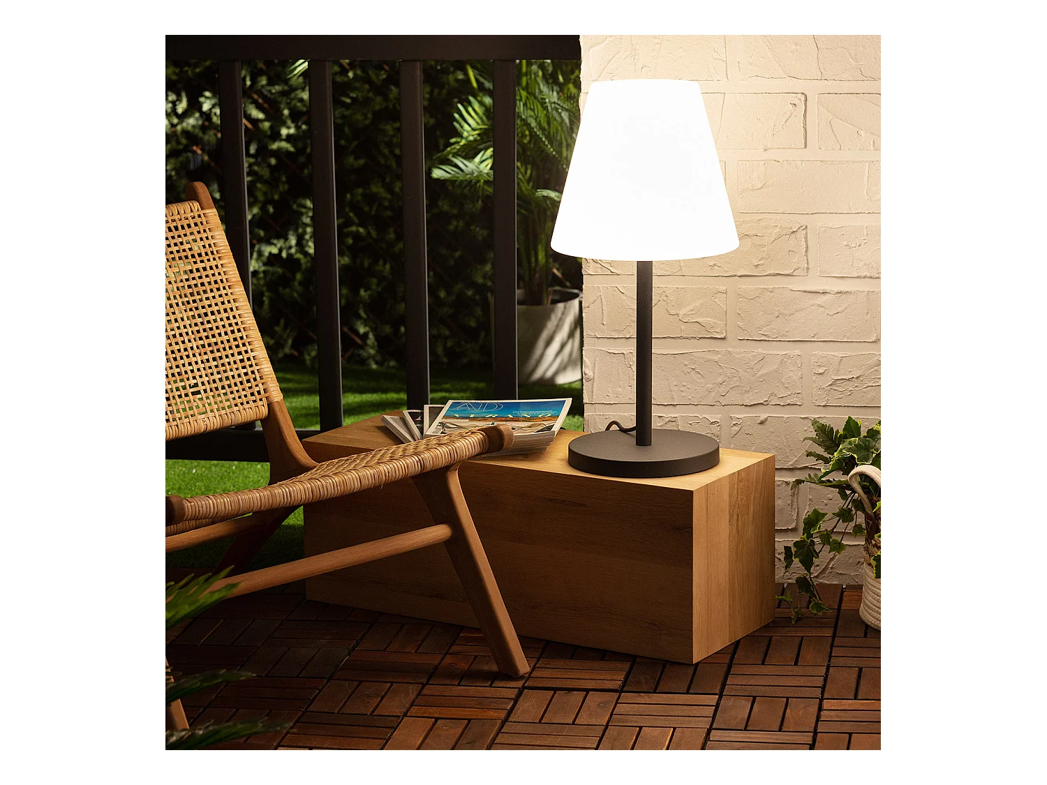 Lampada da Tavolo per Esterni Alluminio Maipo Nero