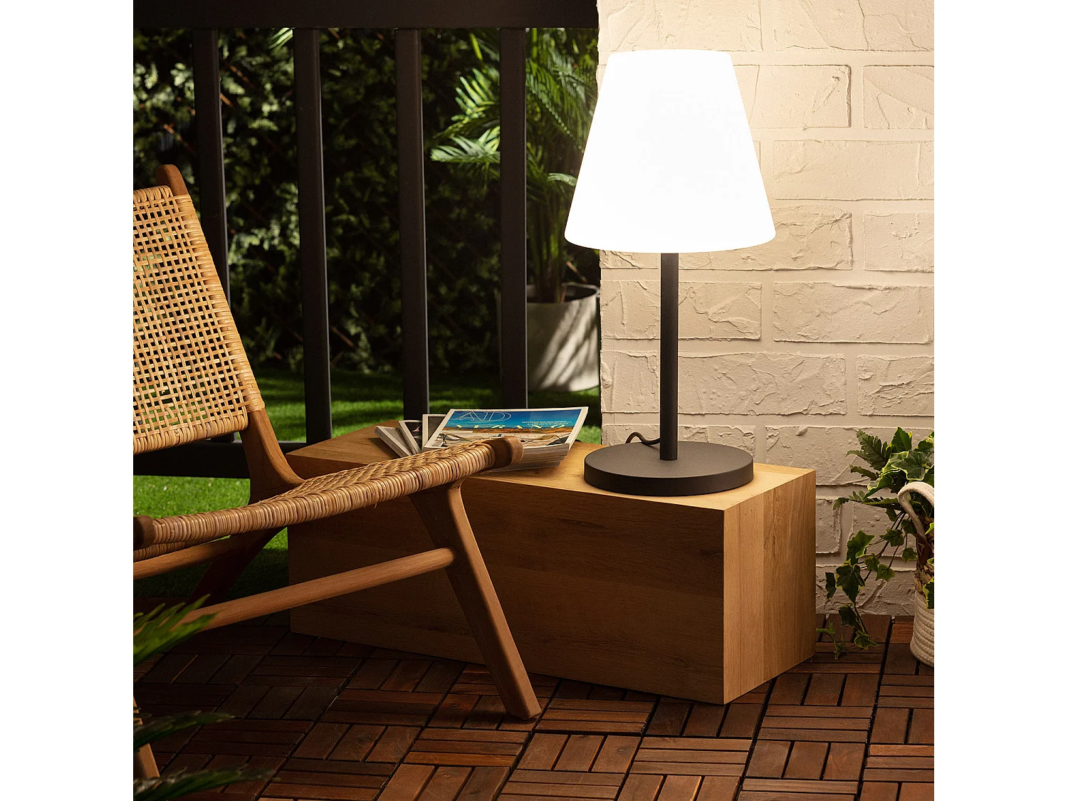 Lampada da Tavolo per Esterni Alluminio Maipo Nero