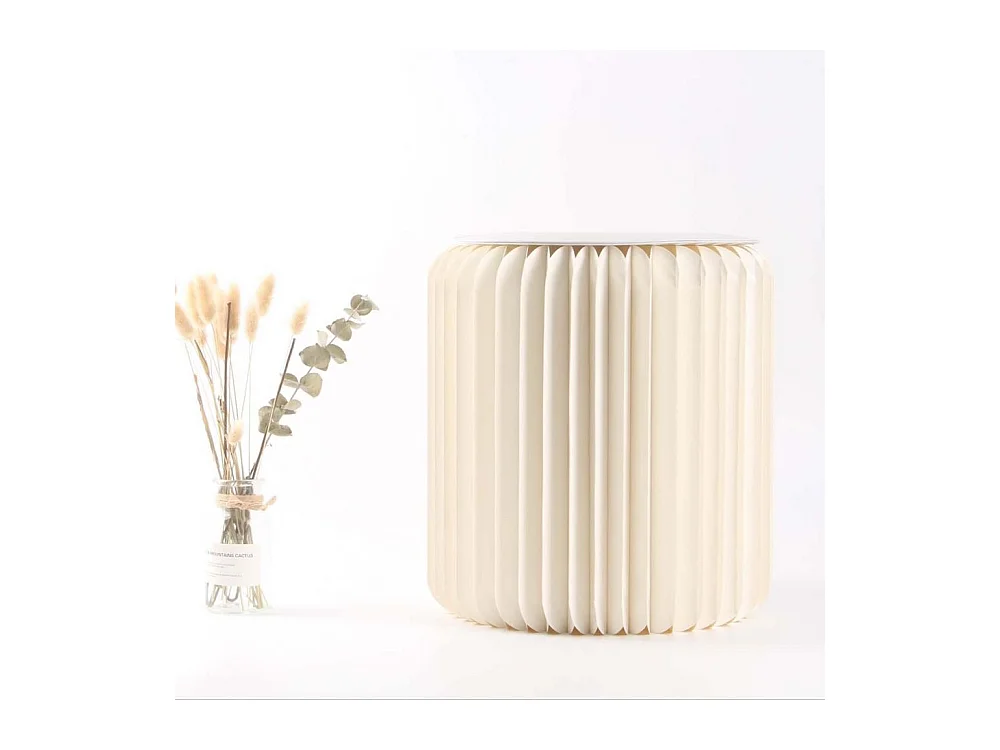 Pouf design en carton plié 35 cm