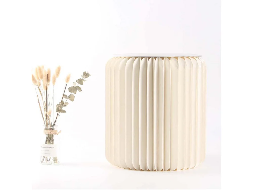 Pouf design en carton plié 35 cm