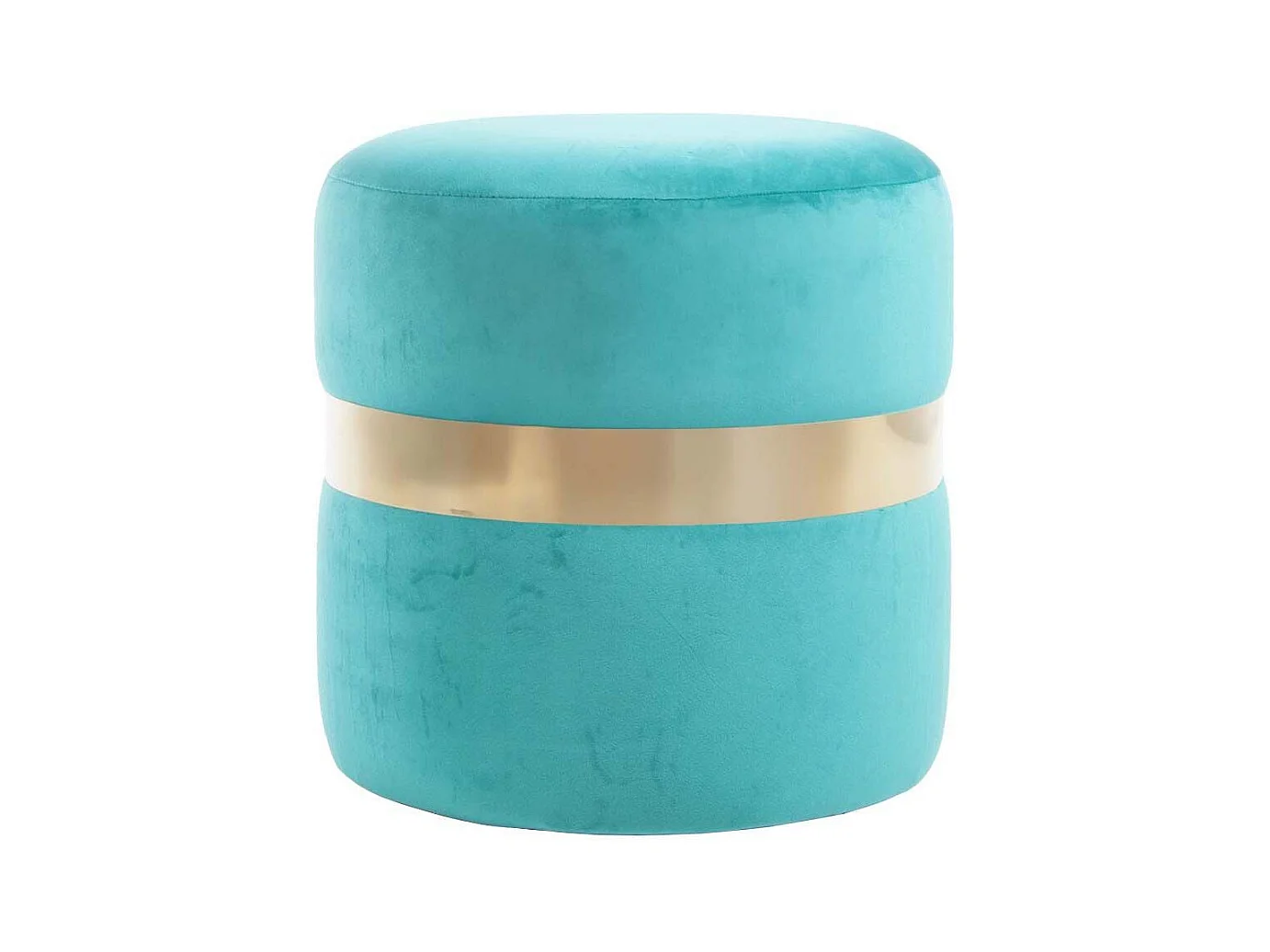 Pouf rond en velours Milo