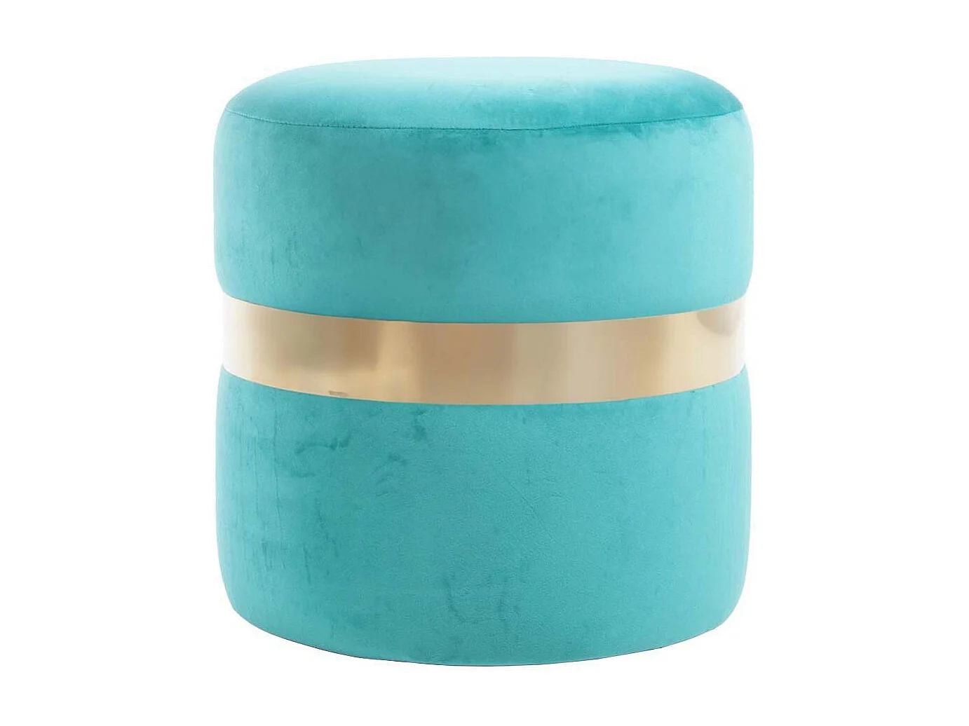 Pouf rond en velours Milo