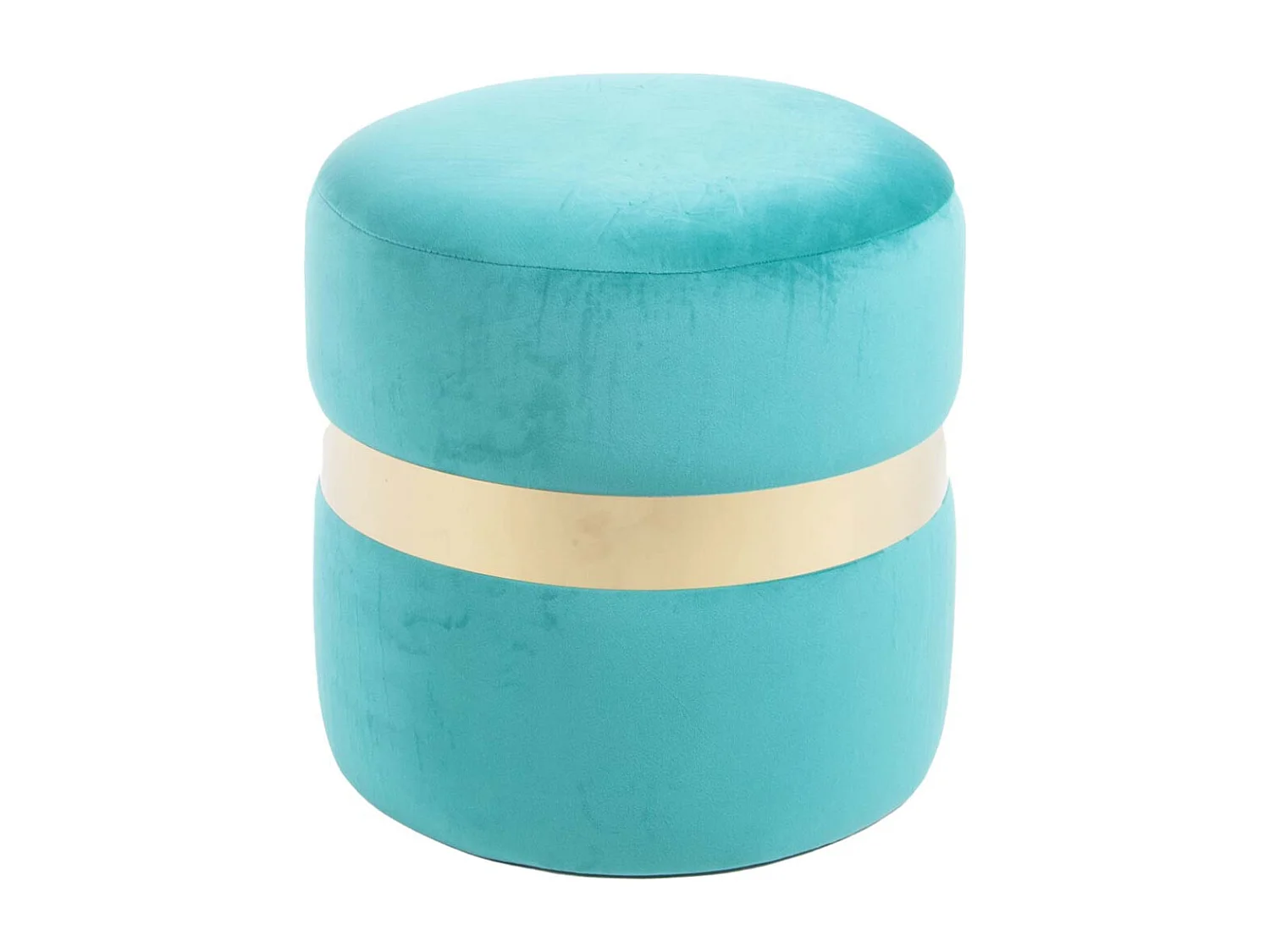 Pouf rond en velours Milo